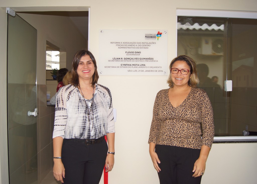 Secretária da Gestão e Previdência, Lílian Guimarães, e do Planejamento, Cynthia Mota Lima